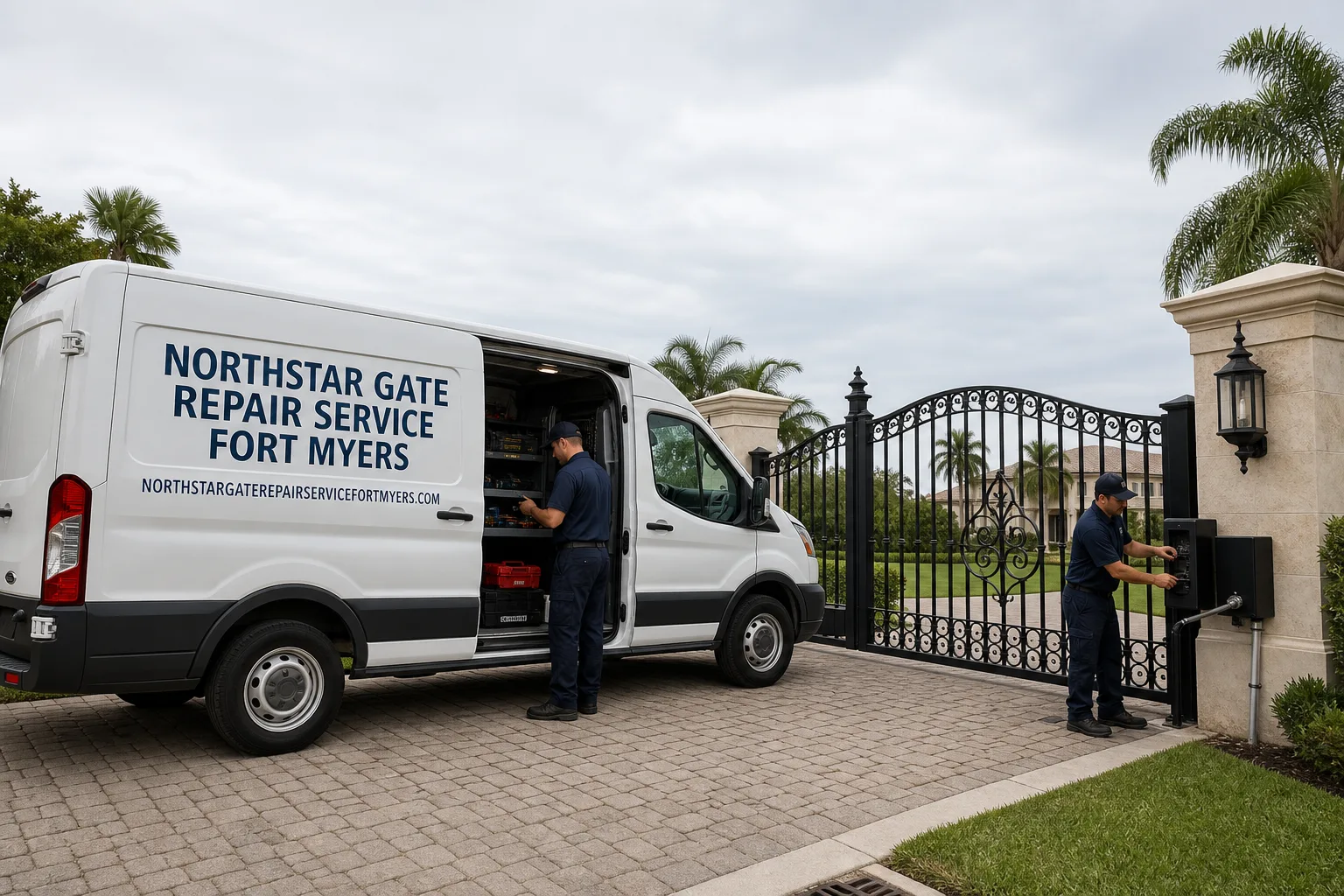 Northstar Gate Repair Service Fort Myers service vehicle and crew in Fort Myers, FL